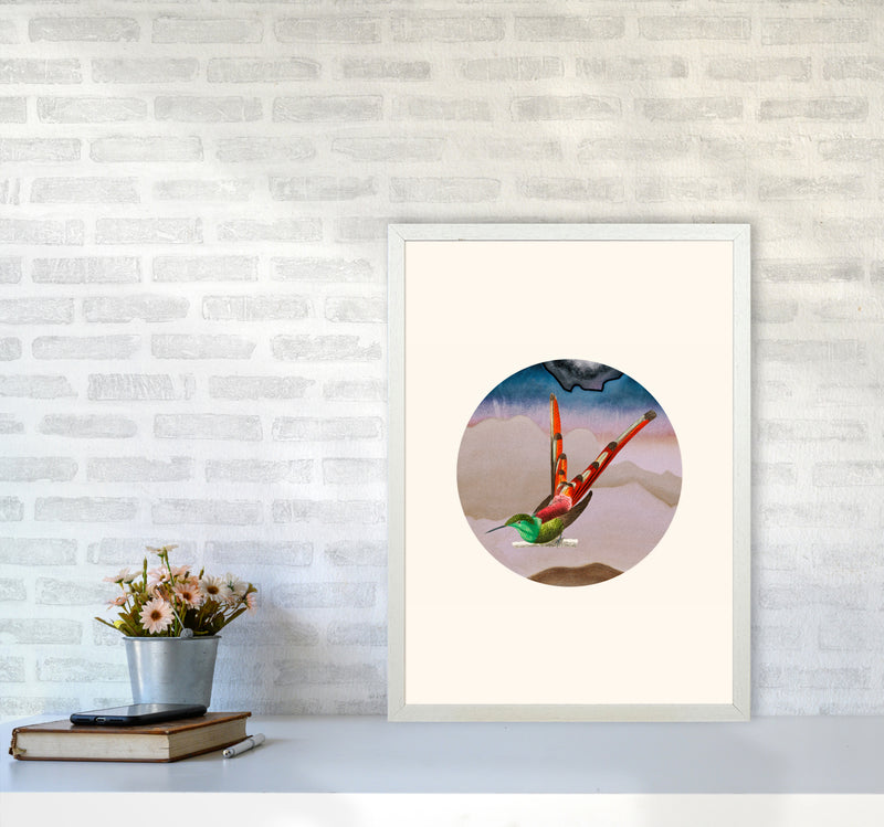 Bird Collage I Art Print by Seven Trees Design A2 Oak Frame
