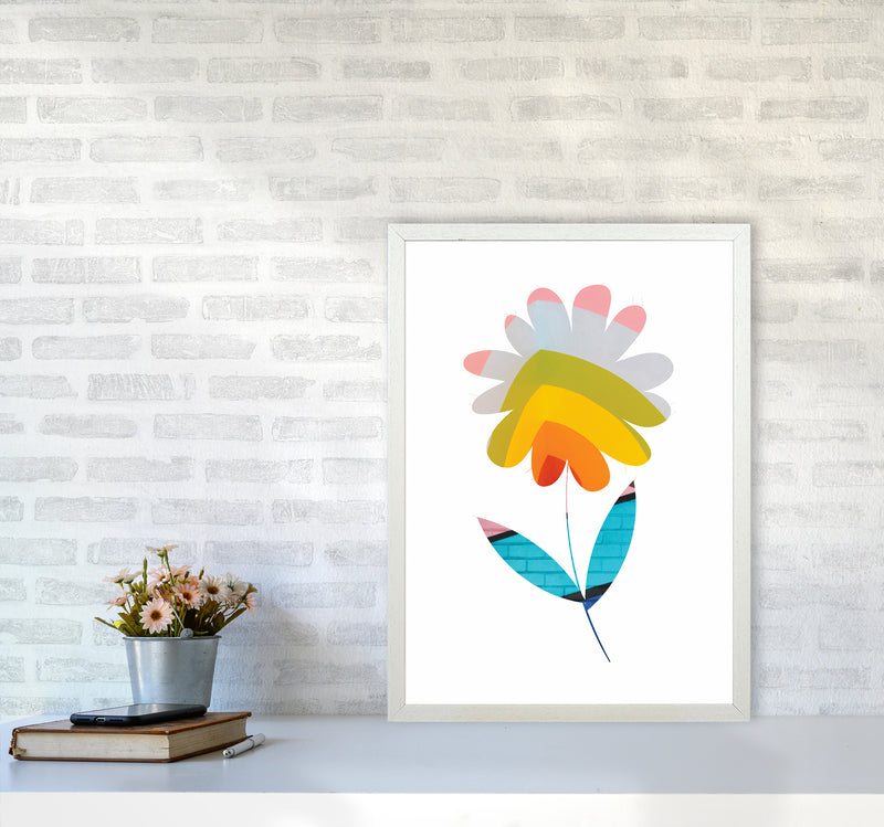 Graffiti Flower I Art Print by Seven Trees Design A2 Oak Frame