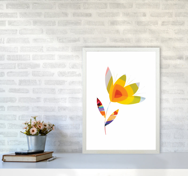 Graffiti Flower II Art Print by Seven Trees Design A2 Oak Frame