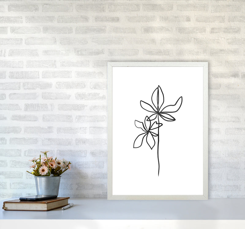 Lines Leaves I Art Print by Seven Trees Design A2 Oak Frame