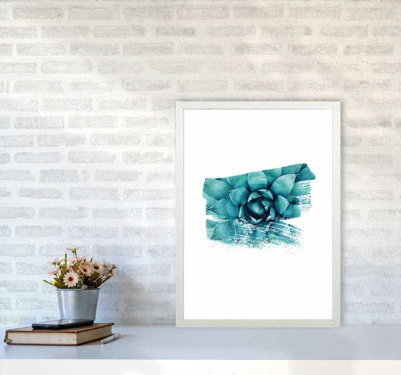 Modern Succulent II Art Print by Seven Trees Design A2 Oak Frame