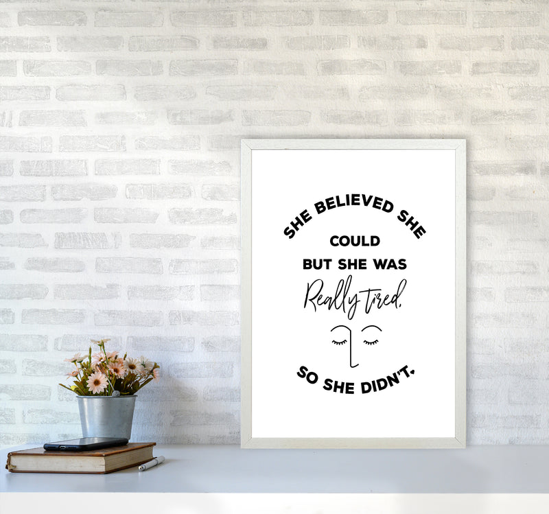 She Belived Quote Art Print by Seven Trees Design