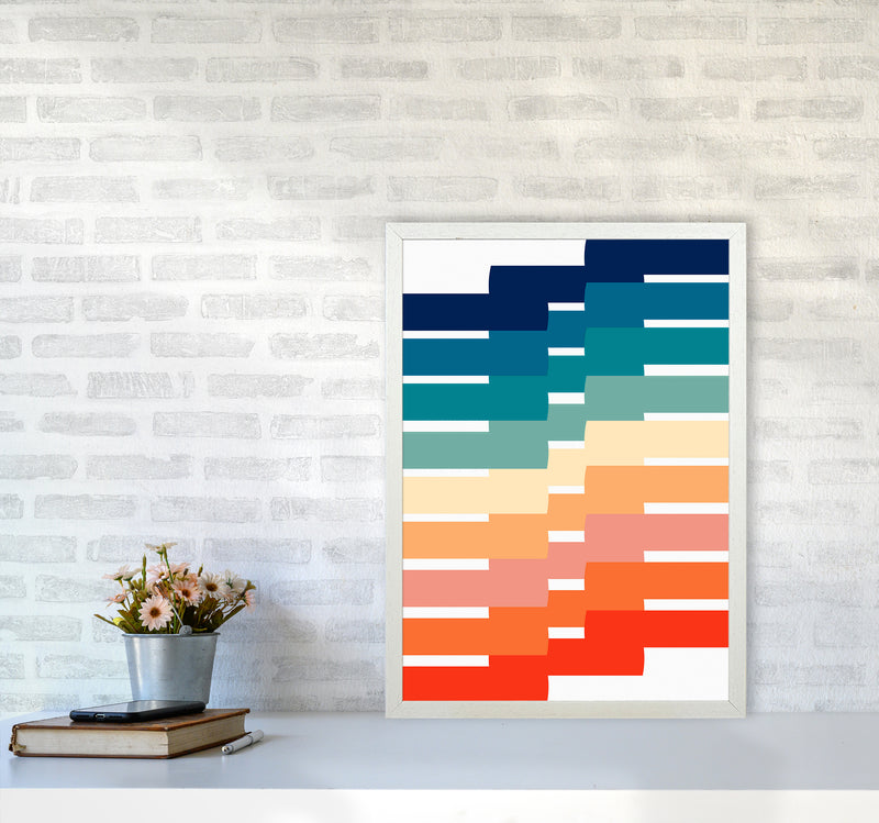 The Modern Geometry Art Print by Seven Trees Design A2 Oak Frame