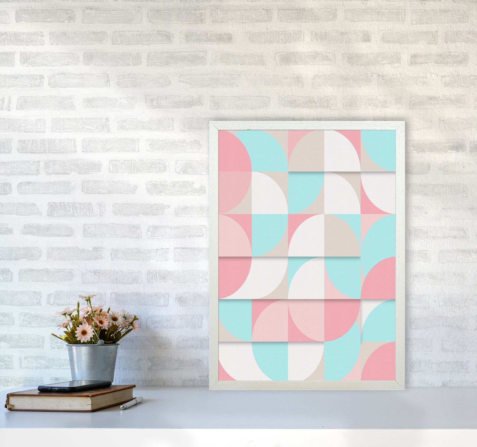 The Scandinavian Geometry Art Print by Seven Trees Design