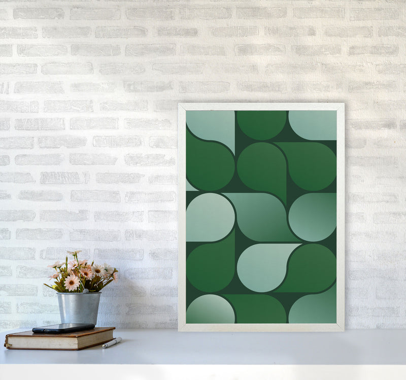 Geometric Loop Art Print by Seven Trees Design A2 Oak Frame
