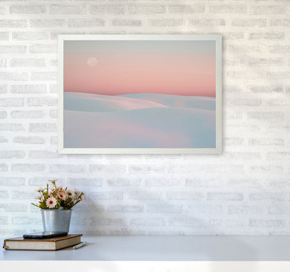 Moon And Dunes Art Print by Seven Trees Design A2 Oak Frame