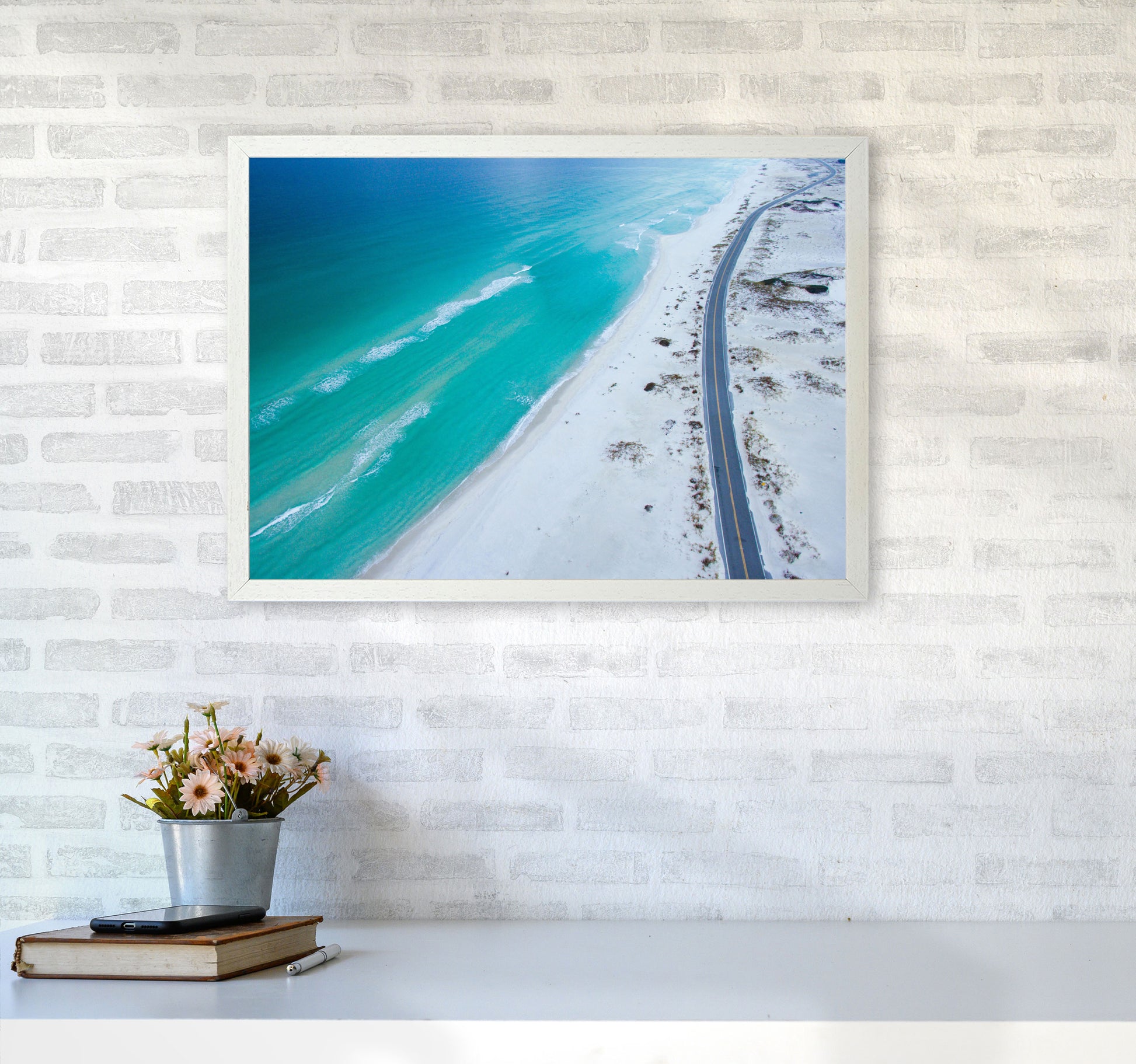 The View Art Print by Seven Trees Design A2 Oak Frame