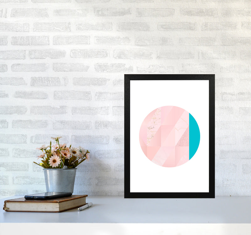 Pink Marble Circle II Abstract Art Print by Seven Trees Design