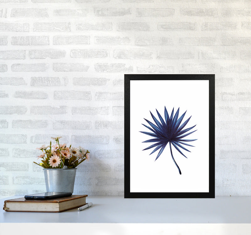 Watercolor Blue Leaf I Art Print by Seven Trees Design A3 White Frame