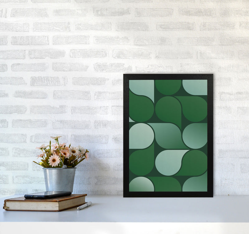 Geometric Loop Art Print by Seven Trees Design A3 White Frame
