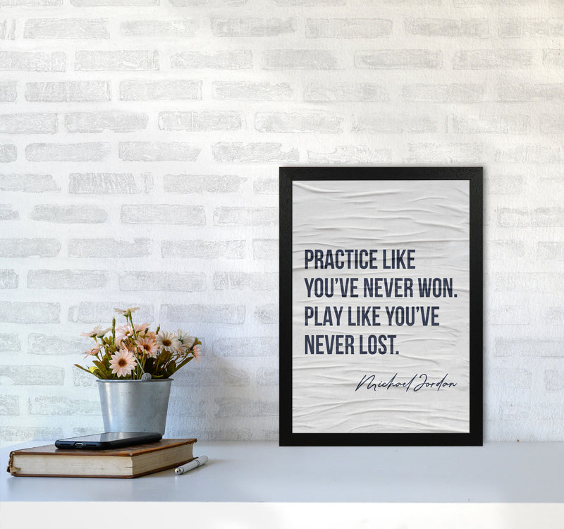 Michael Jordan Quote Art Print by Seven Trees Design A3 White Frame