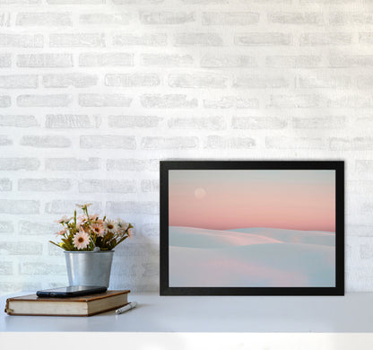 Moon And Dunes Art Print by Seven Trees Design A3 White Frame