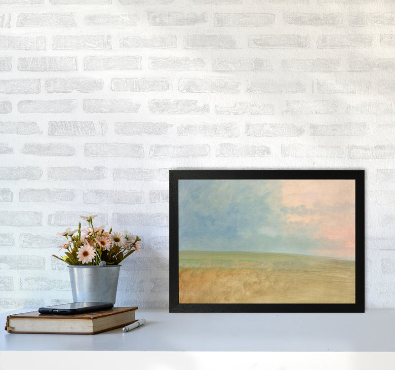 Peaceful Field Art Print by Seven Trees Design A3 White Frame
