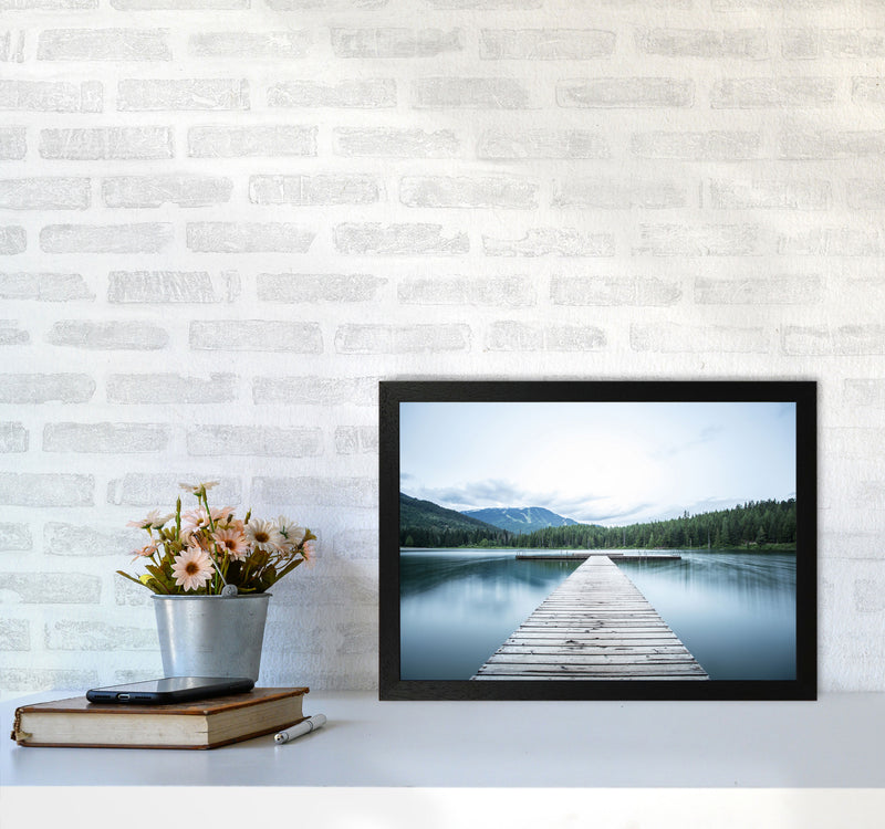 The Lake Art Print by Seven Trees Design A3 White Frame