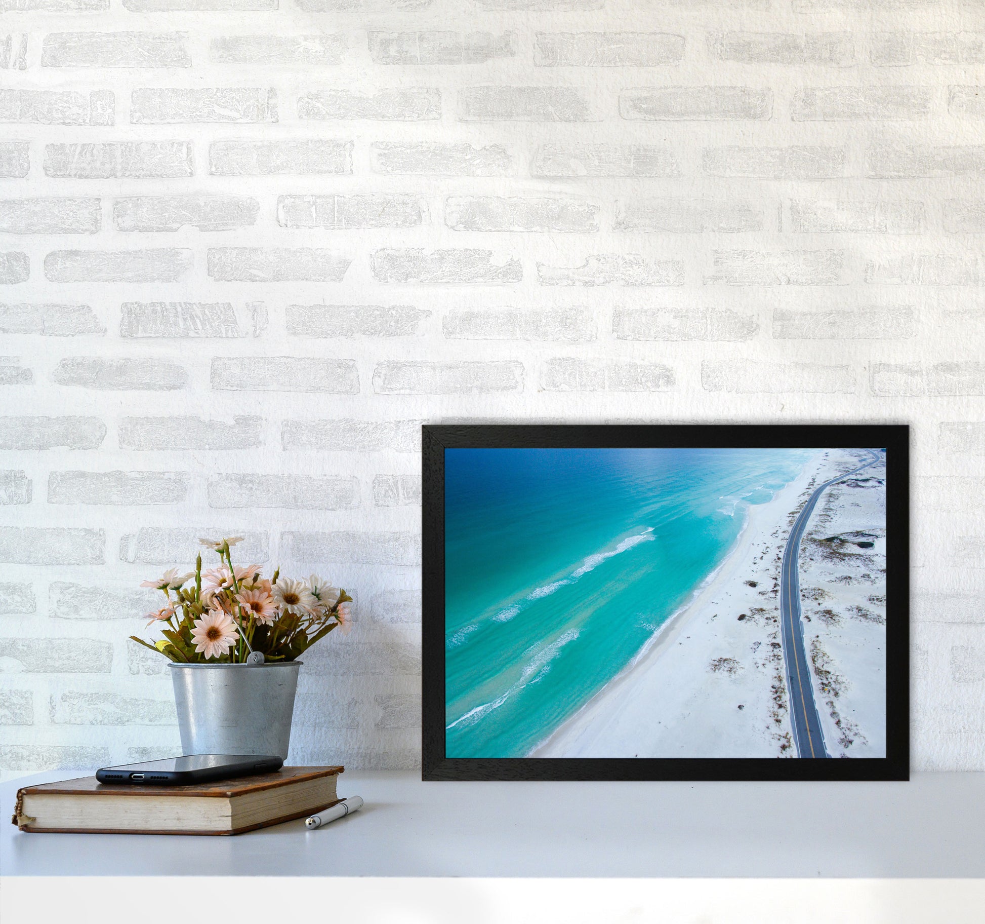 The View Art Print by Seven Trees Design A3 White Frame