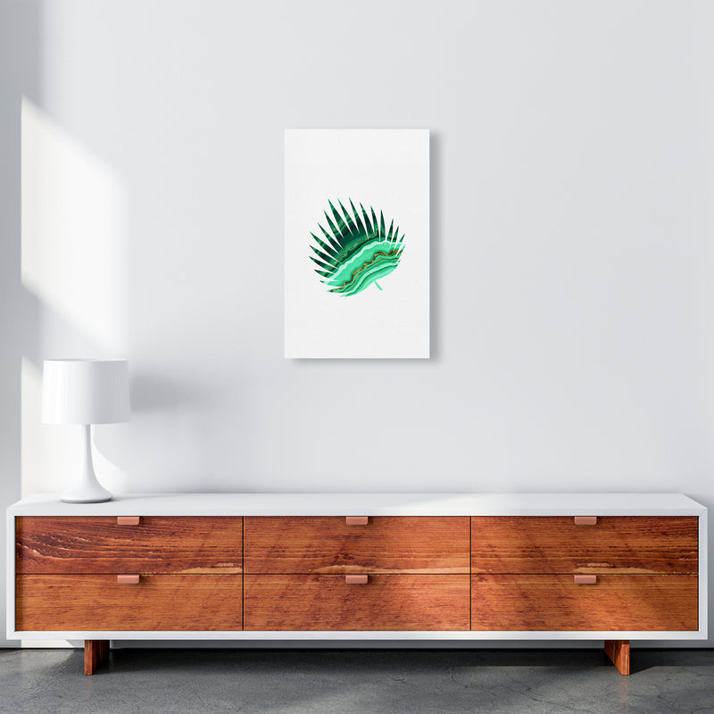 Green Marble Leaf II Art Print by Seven Trees Design A3 Canvas