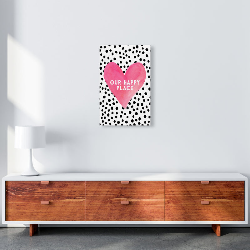 Our Happy Place Quote Art Print by Seven Trees Design A3 Canvas