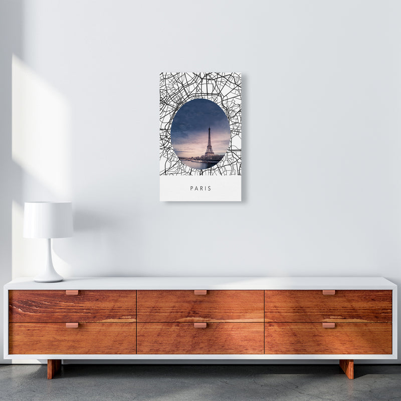 Paris Streets Collage Art Print by Seven Trees Design A3 Canvas