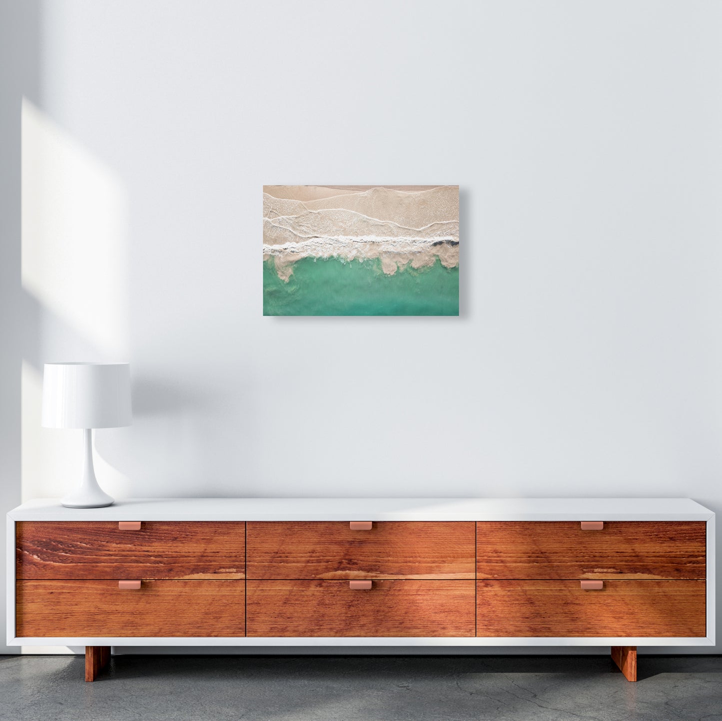 Sea From The Sky Photography Art Print by Seven Trees Design A3 Canvas
