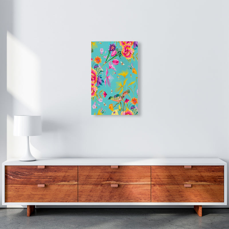 Spring Joy in blue Floral Art Print by Seven Trees Design A3 Canvas