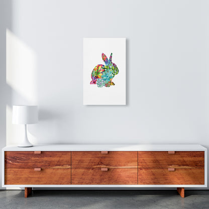Succulents Bunny Animal Art Print by Seven Trees Design A3 Canvas