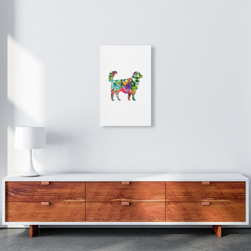 Succulents Dog Animal Art Print by Seven Trees Design A3 Canvas