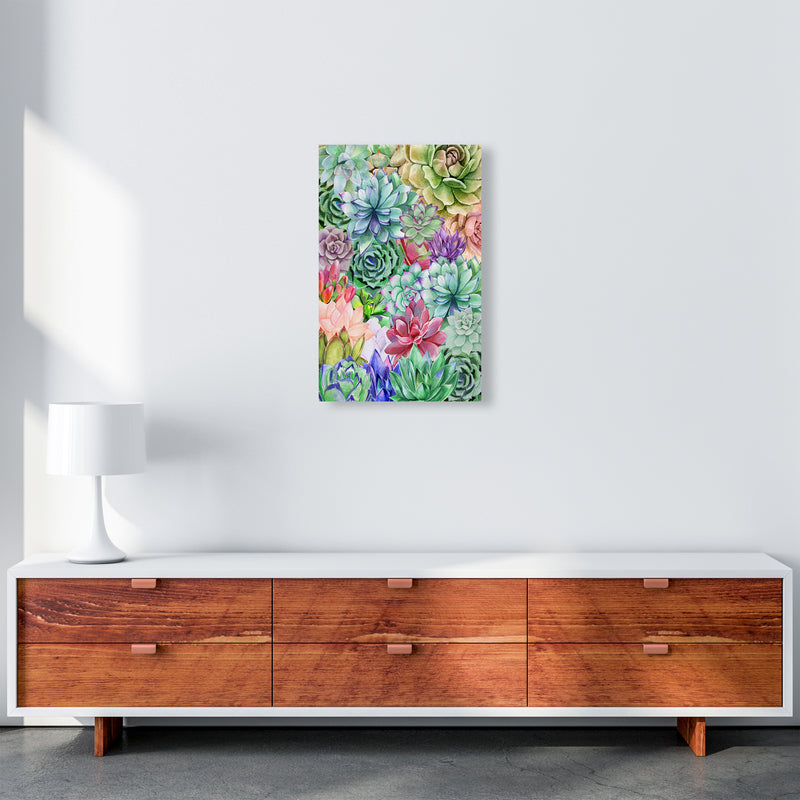 Succulents Paradise Botanical Art Print by Seven Trees Design A3 Canvas