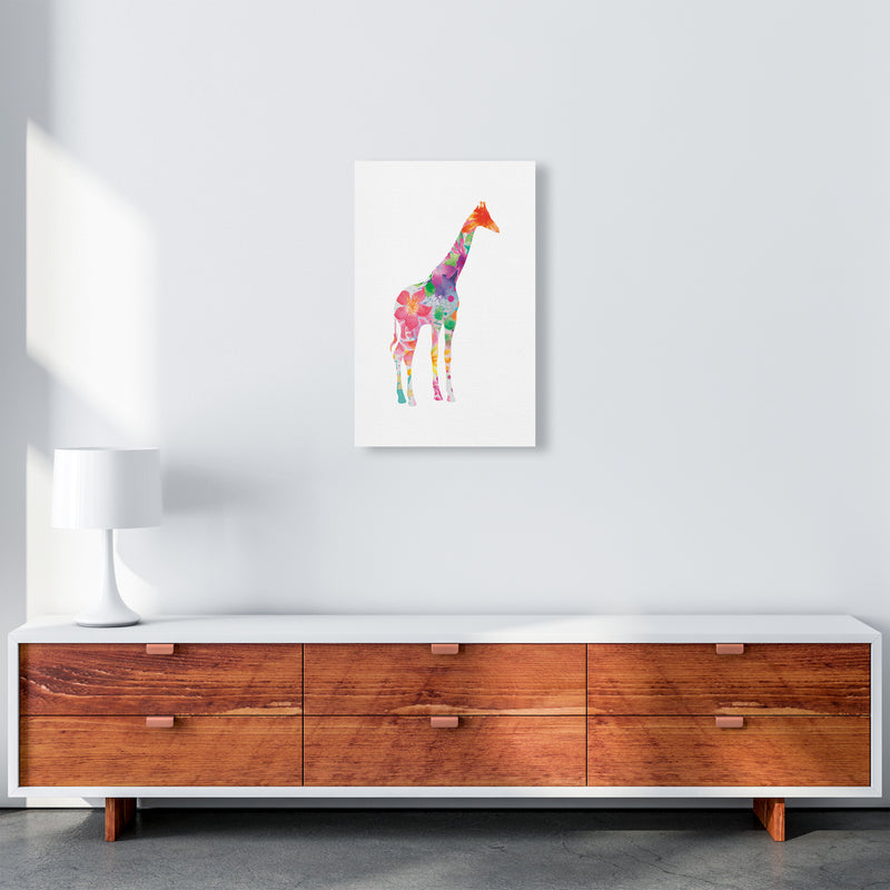 The Floral Giraffe Animal Art Print by Seven Trees Design A3 Canvas
