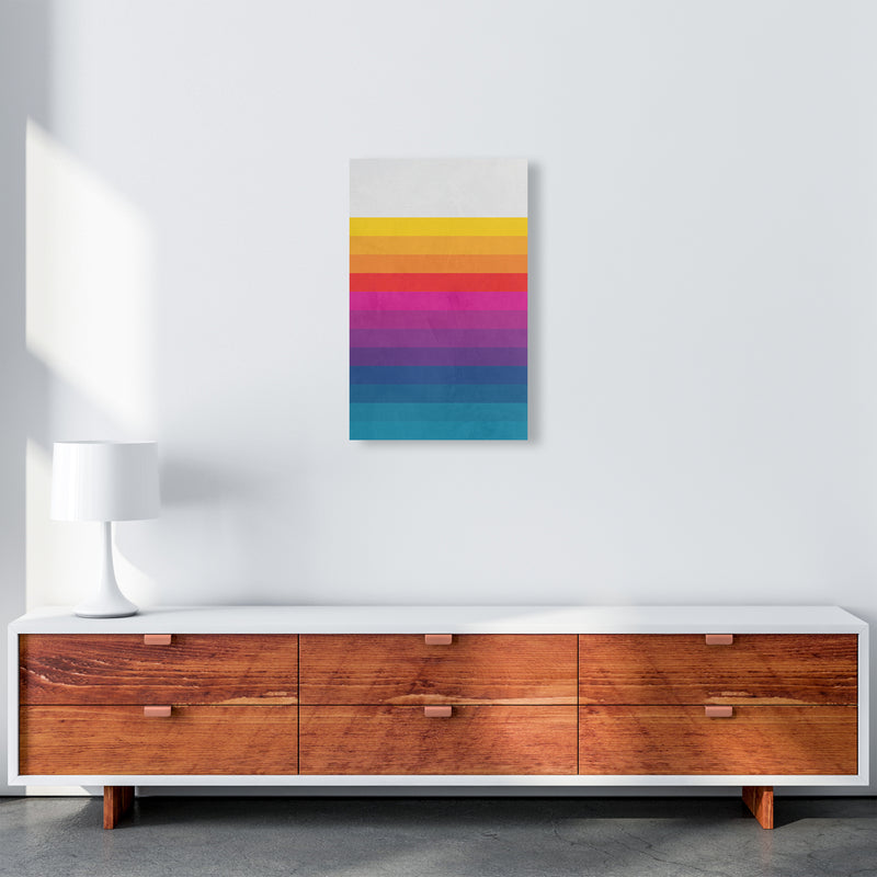Vintage Retro Lines Art Print by Seven Trees Design A3 Canvas