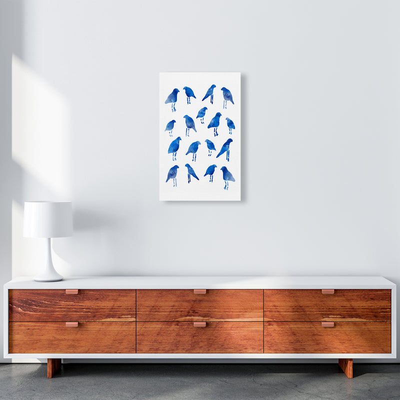 Watercolor Blue Birds Art Print by Seven Trees Design A3 Canvas