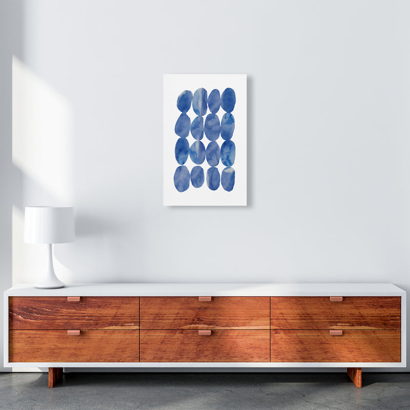 Watercolor Blue Stones Art Print by Seven Trees Design A3 Canvas
