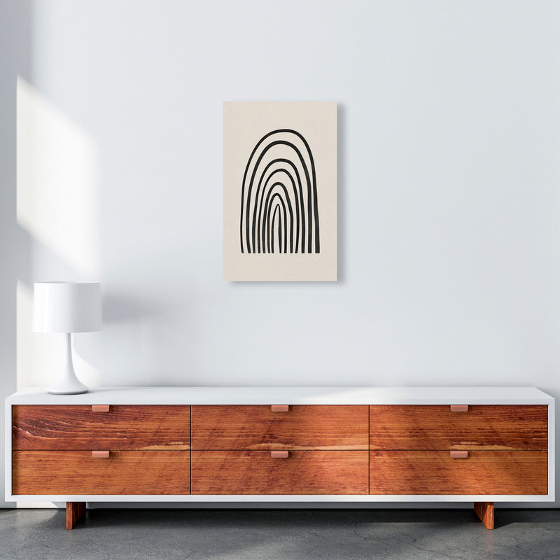 Black Watercolor Rainbow Art Print by Seven Trees Design A3 Canvas