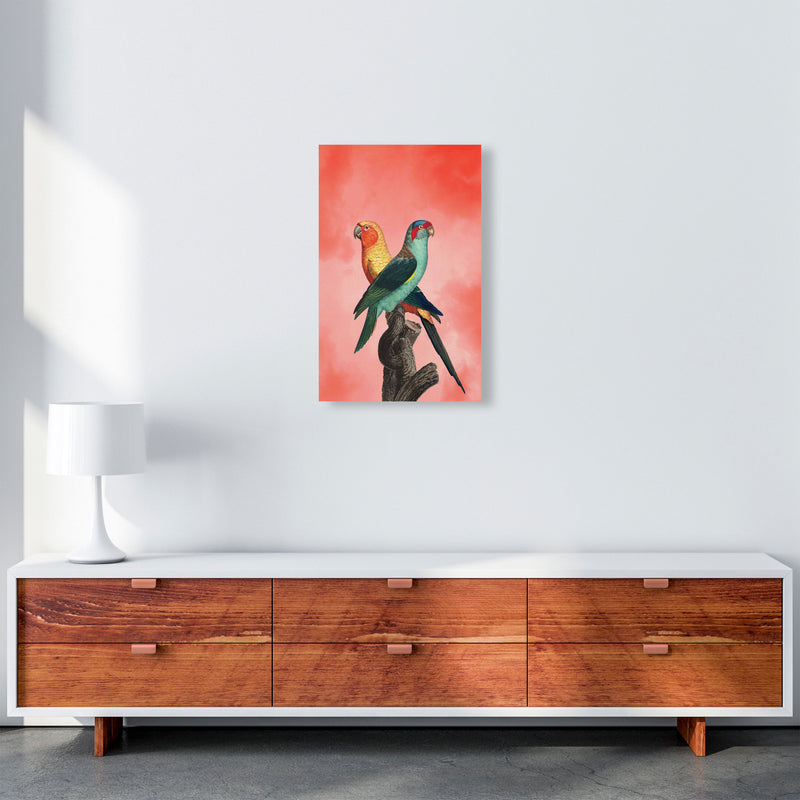 The Birds and the pink sky I Art Print by Seven Trees Design A3 Canvas