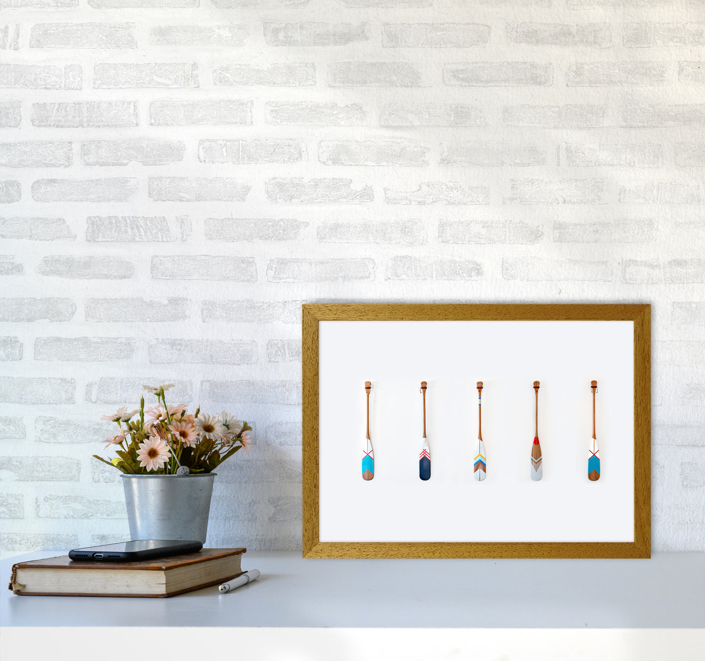 Five Oars Photography Art Print by Seven Trees Design A3 Print Only