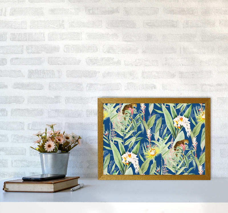 Leopard & Flowers Art Print by Seven Trees Design A3 Print Only
