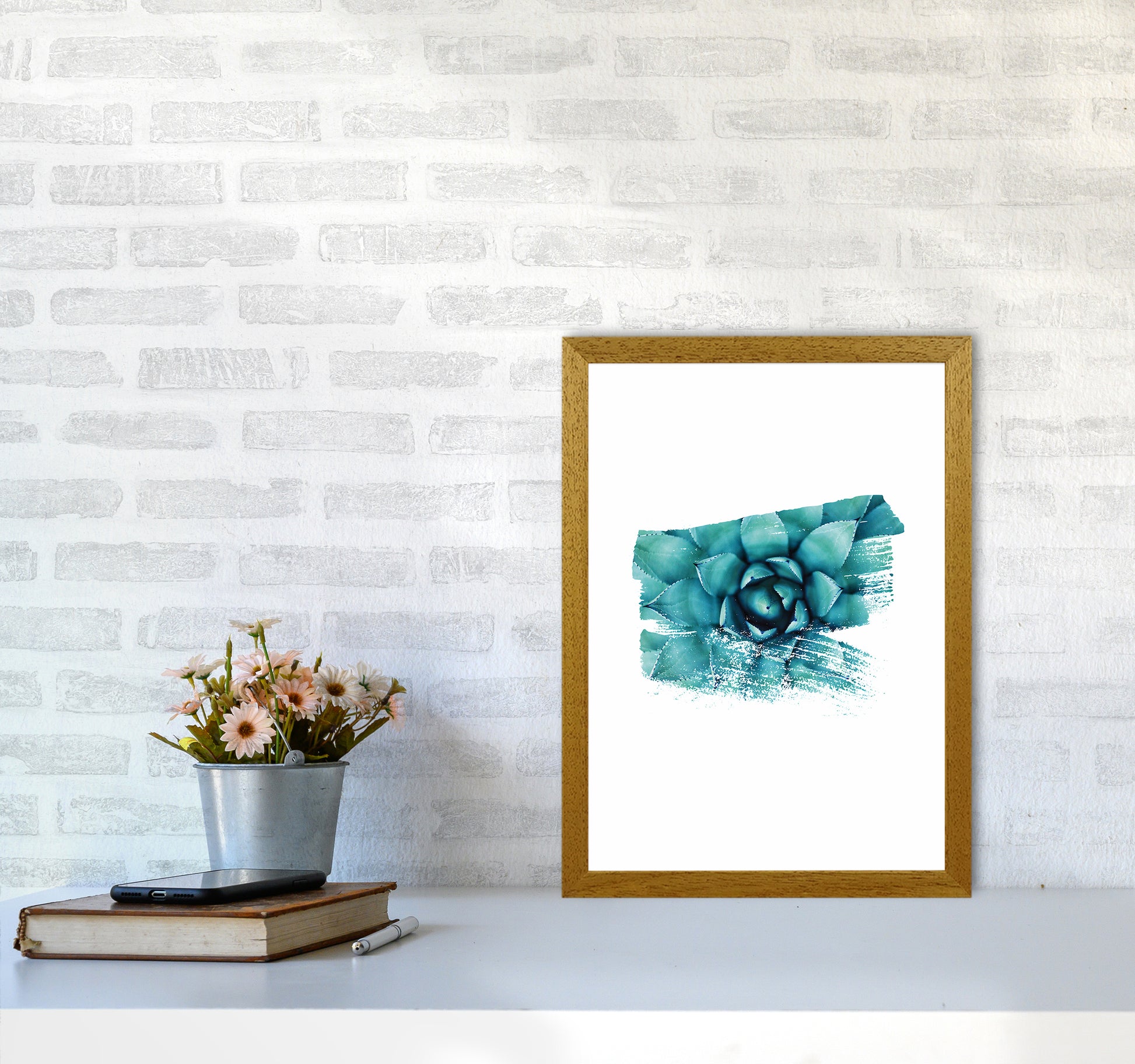 Modern Succulent II Art Print by Seven Trees Design A3 Print Only