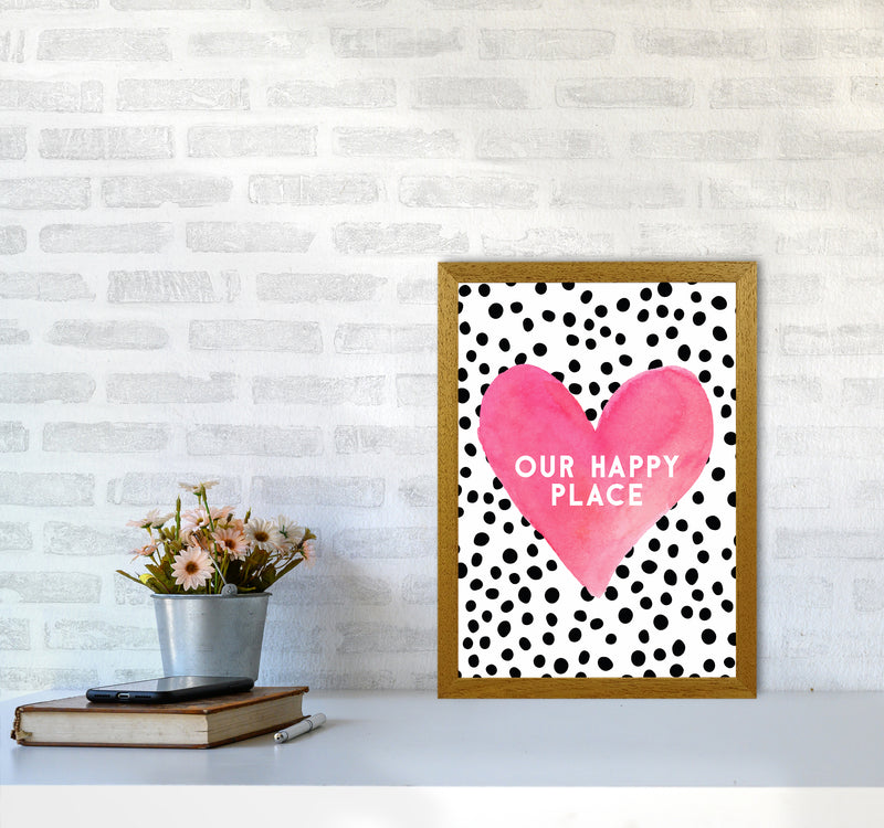 Our Happy Place Quote Art Print by Seven Trees Design A3 Print Only