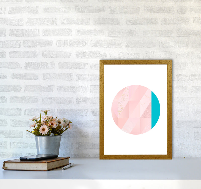 Pink Marble Circle II Abstract Art Print by Seven Trees Design