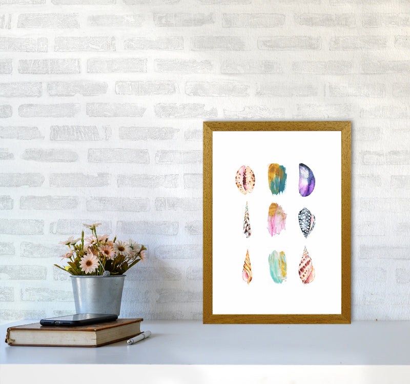 Sea And Brush Strokes I Shell Art Print by Seven Trees Design A3 Print Only
