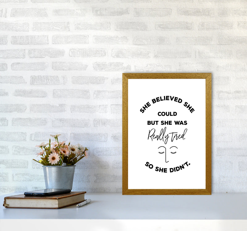 She Belived Quote Art Print by Seven Trees Design