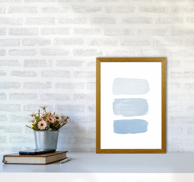The Blue Strokes Abstract Art Print by Seven Trees Design A3 Print Only