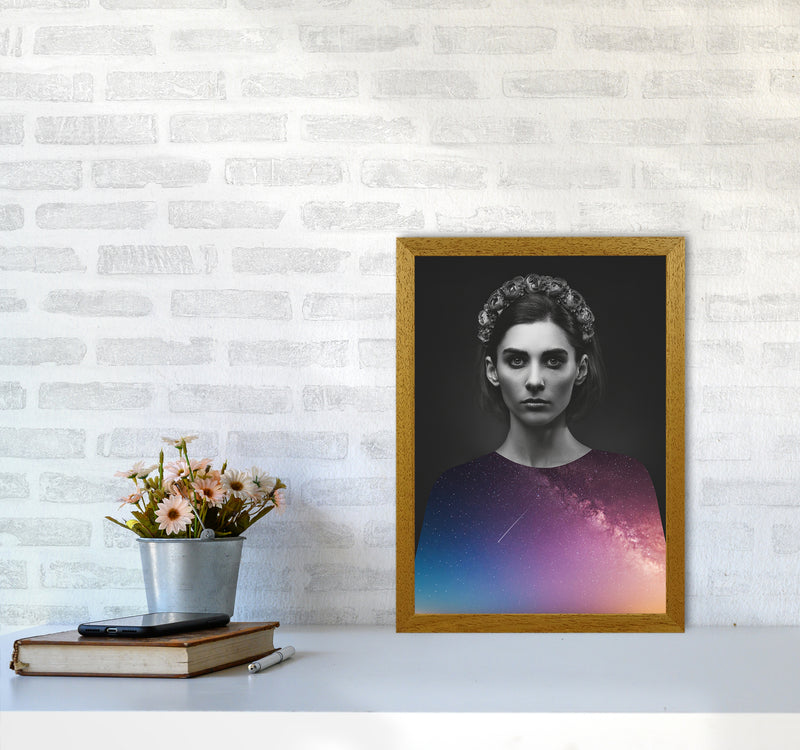 The Girl And The Stars Art Print by Seven Trees Design A3 Print Only