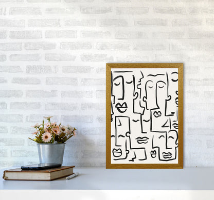 Faces Drawing Art Print by Seven Trees Design A3 Print Only