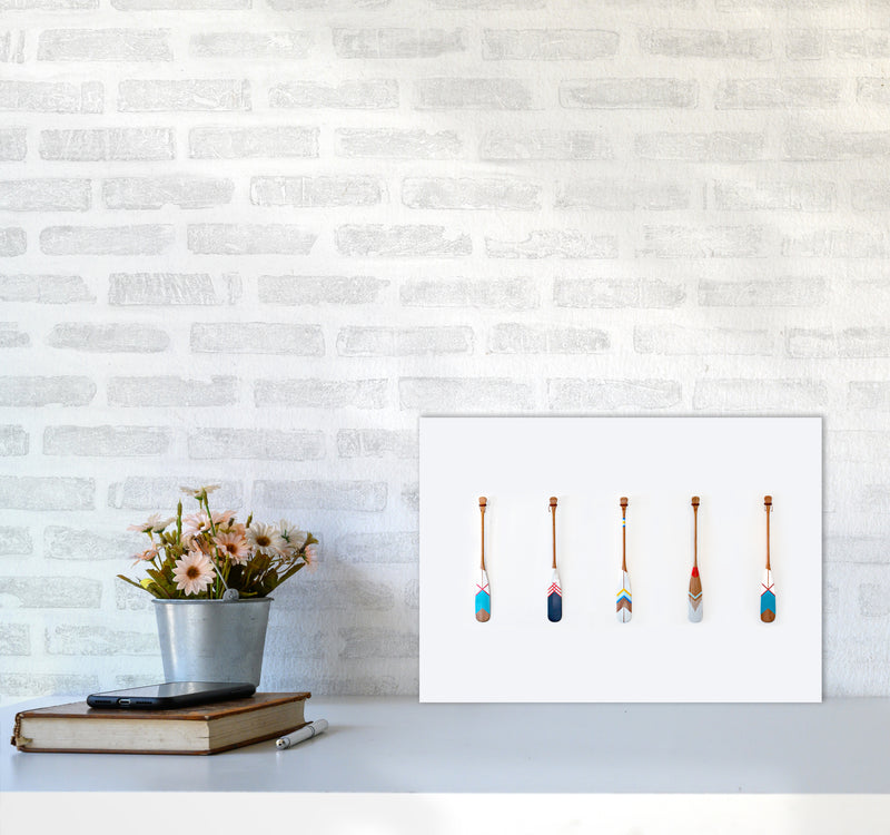 Five Oars Photography Art Print by Seven Trees Design A3 Black Frame