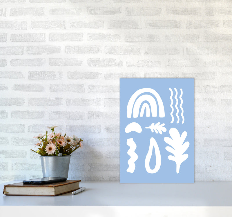 Abstract Happy Shapes Art Print by Seven Trees Design A3 Black Frame