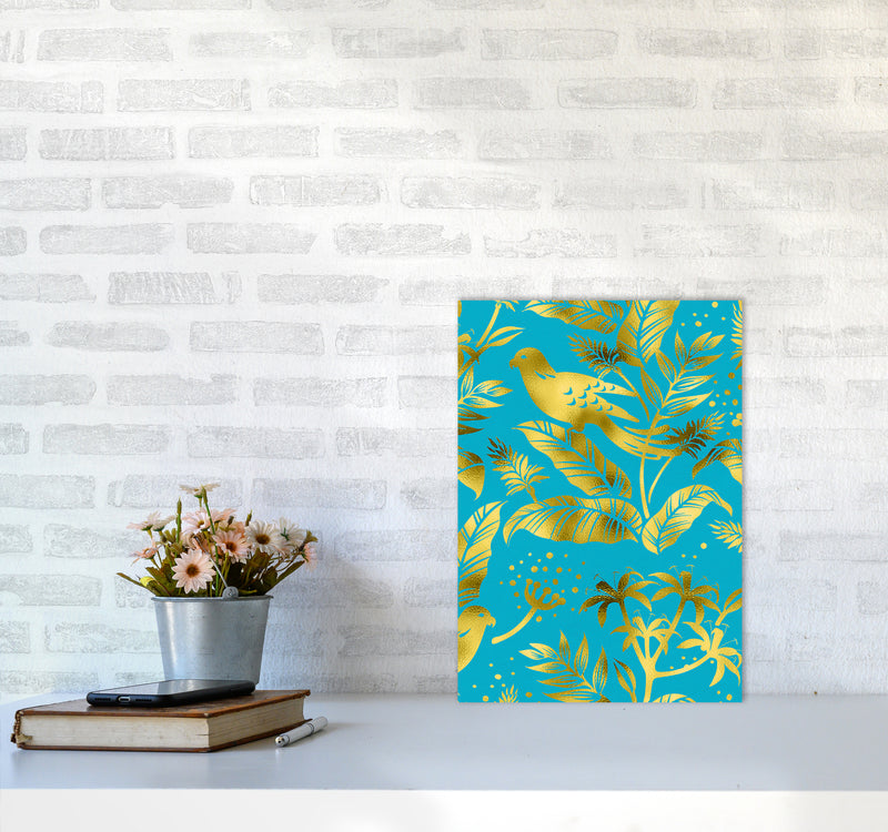 Gold Fauna Art Print by Seven Trees Design A3 Black Frame