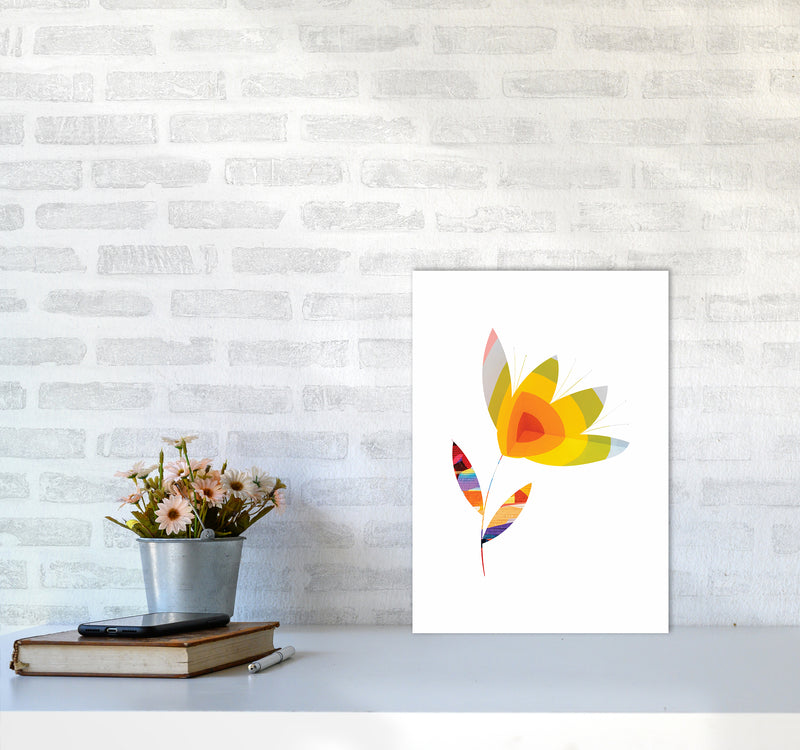 Graffiti Flower II Art Print by Seven Trees Design A3 Black Frame