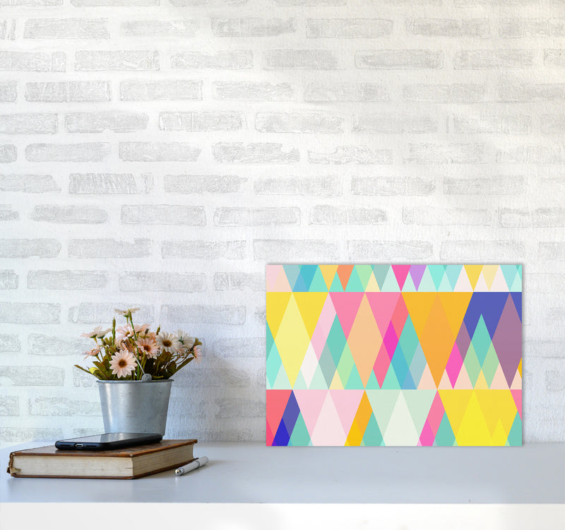 Happy Geometry Abstract Art Print by Seven Trees Design