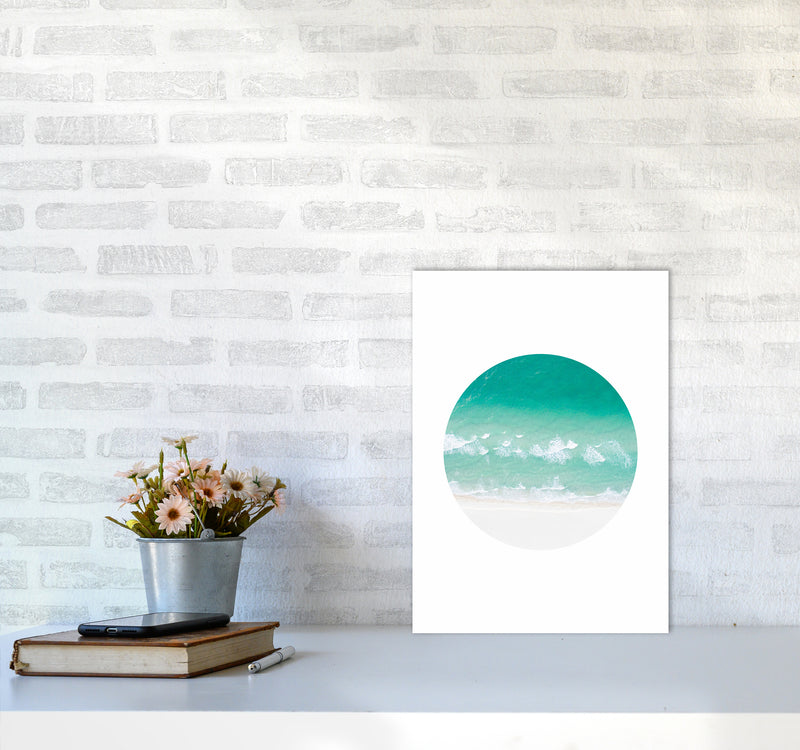 La Mar Beach Art Print by Seven Trees Design A3 Black Frame