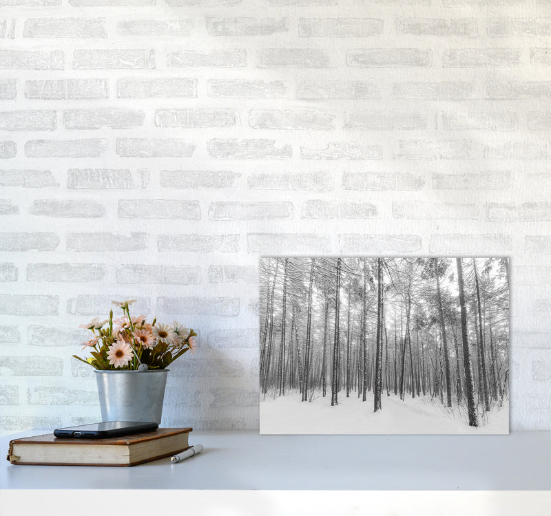 Let it snow forest Art Print by Seven Trees Design A3 Black Frame